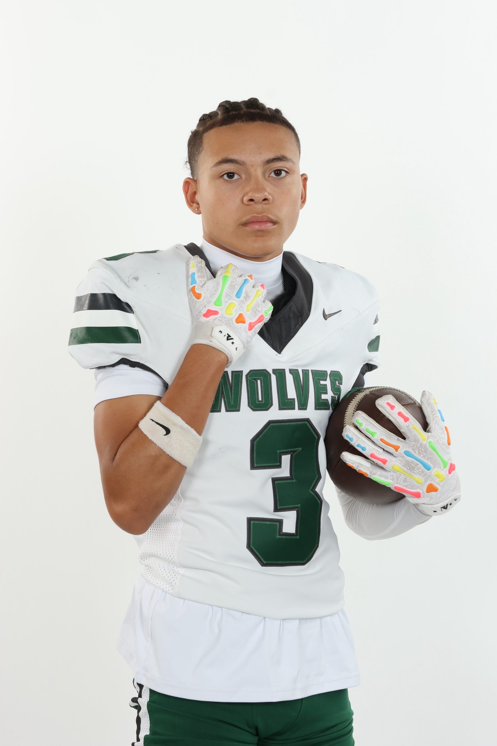 Kaleb Boyles, number 3, Santa Fe Wolves football