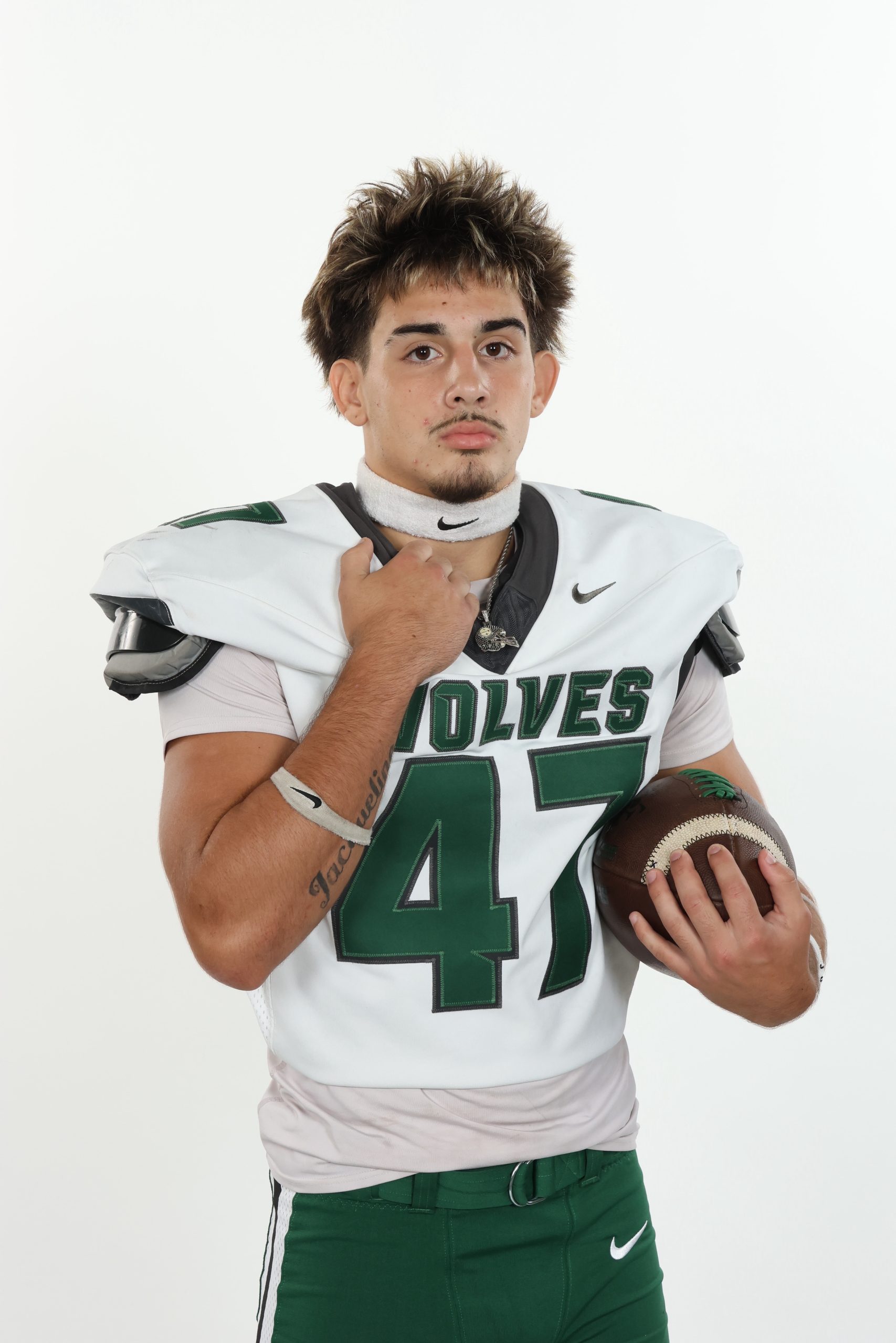 Kingston McMackin, number 47, Santa Fe Wolves football