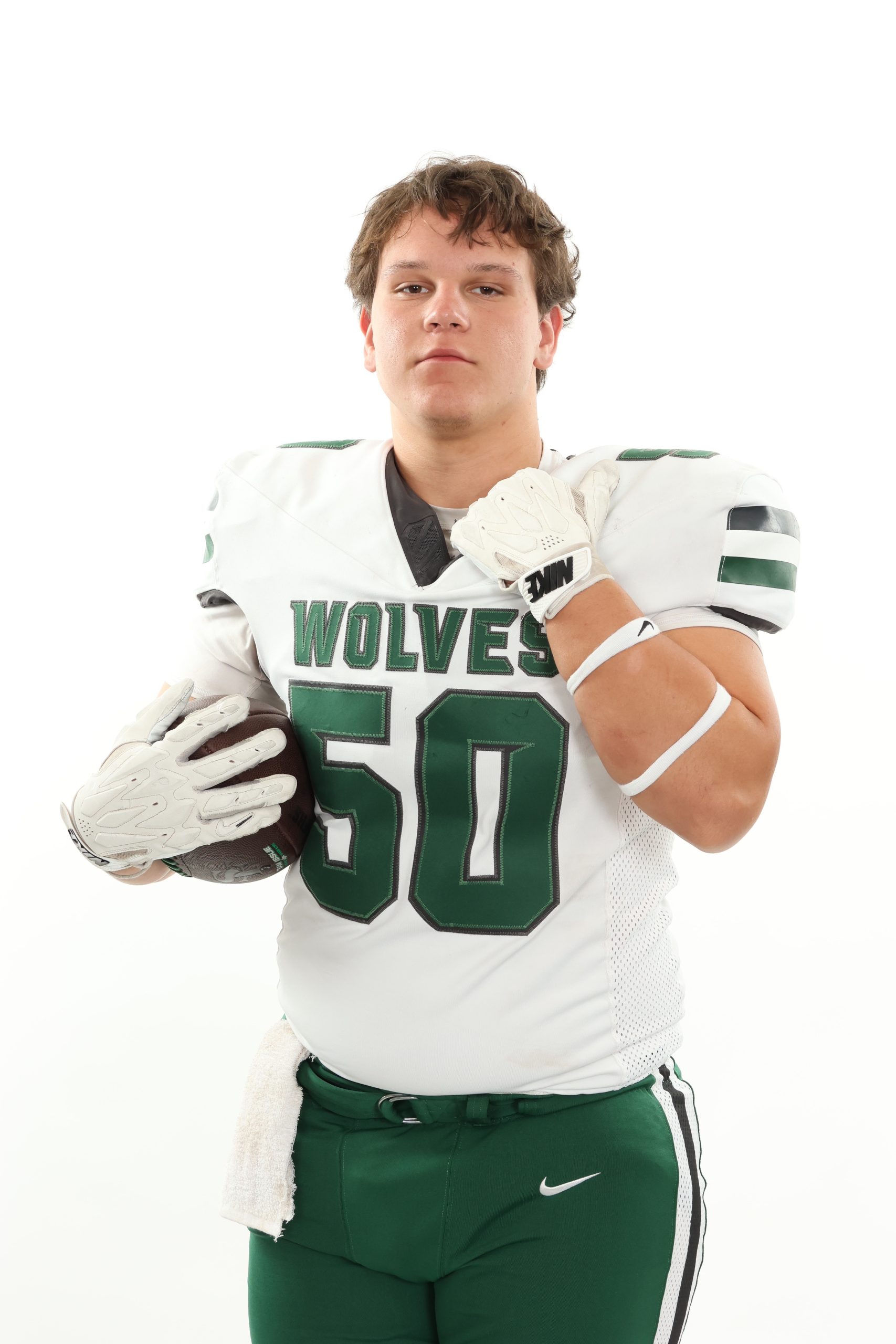 Alex Gee, number 50, Santa Fe Wolves football