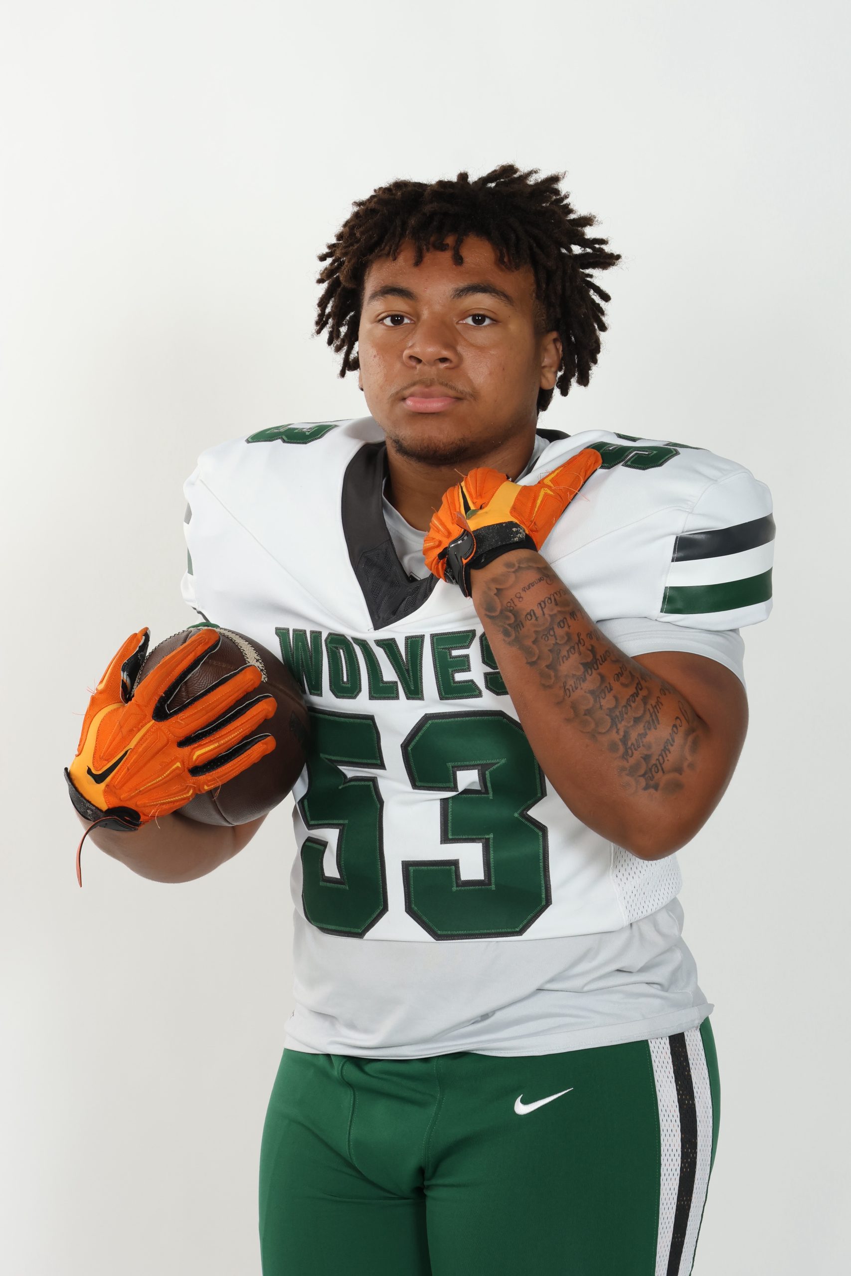 Elijah Tucker, number 53, Santa Fe Wolves football